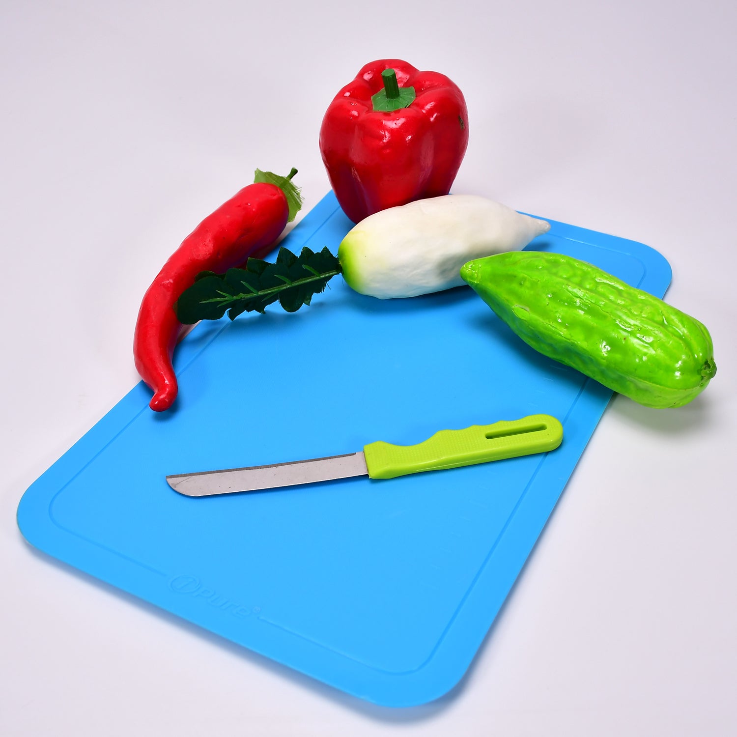 2478 Vegetables and Fruits Cutting Chopping Board Plastic Chopper Cutter Board Non-slip Antibacterial Surface with Extra Thickness DeoDap 2478 Vegetables and Fruits Cutting Chopping Board Plastic Chopper Cutter Board Non-slip Antibacterial Surface with Extra Thickness DeoDap